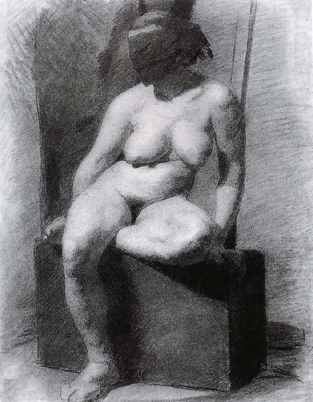 The Veiled Nude-s sitting Position, Thomas Eakins